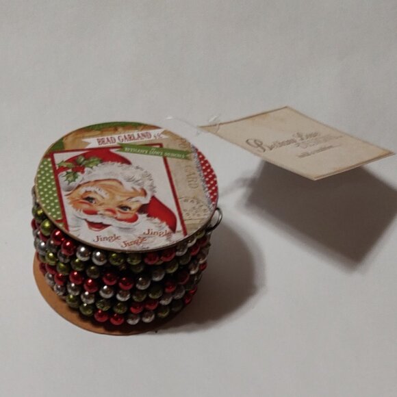 Bethany Lowe Mini Christmas Bead Garland - Mini Jolly Bead Garland - Picture 2 of 2